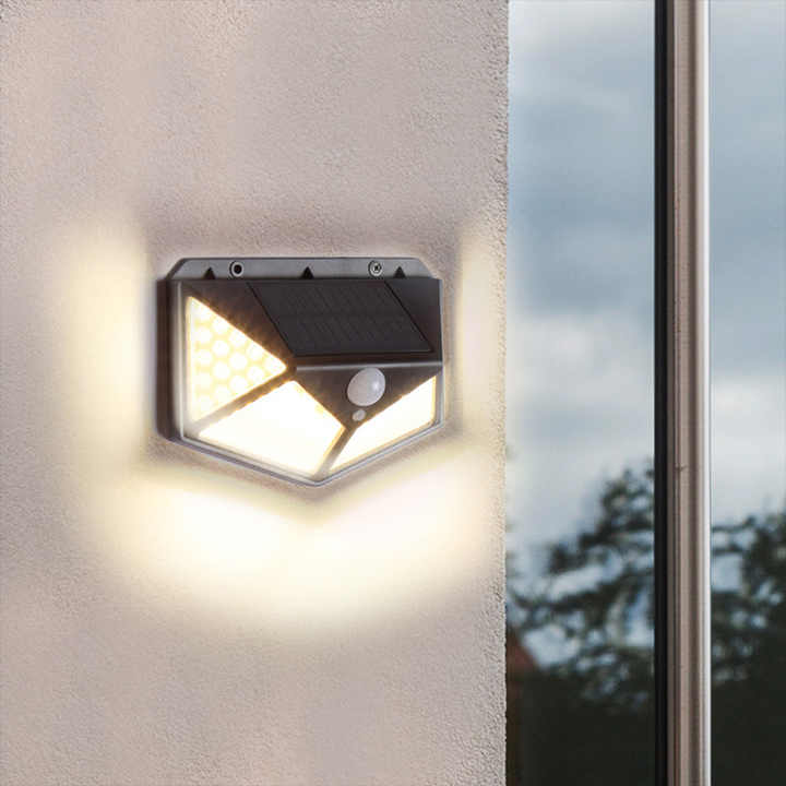 Solar Interaction Light Yx-100 | Solar Charging Led Induction Motion Sensor Wall Lamp For Outdoor Garden Courtyard (with Box) - The Home Havens