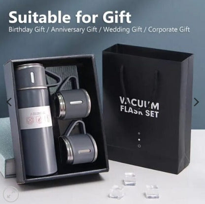 500ML Stainless Steel Vacuum Insulated Bottle Gift Set Office Business Style Coffee Mug Thermos Bottle Portable Flask Carafe - The Home Havens