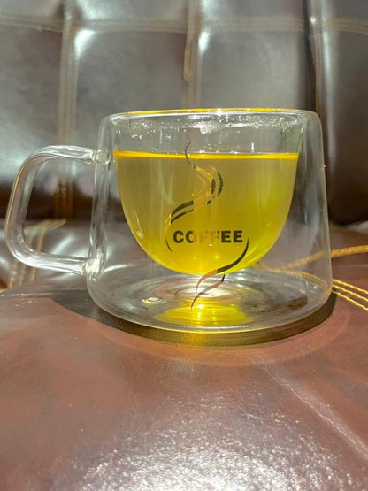 Double Wall Glass Coffee Mug For Drink Tea Coffee And Other Drinks 250ml - The Home Havens