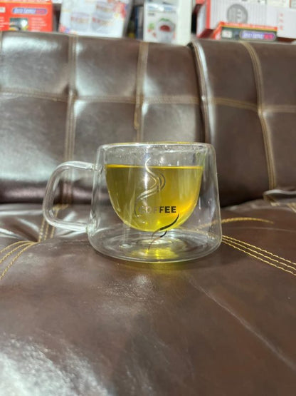 Double Wall Glass Coffee Mug For Drink Tea Coffee And Other Drinks 250ml - The Home Havens