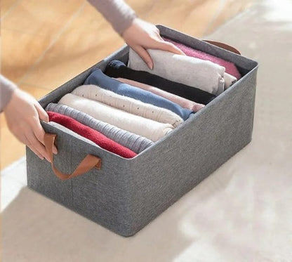 Wardrobe Clothes Organizer Storage Box Foldable Drawer 2 Handles On Both Side - The Home Havens